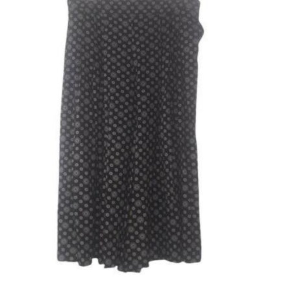 Vintage 80's Leslie Fay Geo Print Culotte Midi Skirt